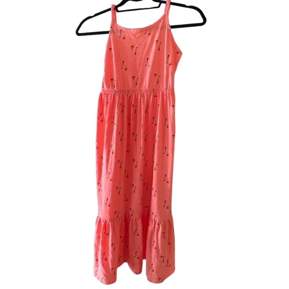 Cat & Jack Coral Dress with Playful palm trees - Picture 2 of 8
